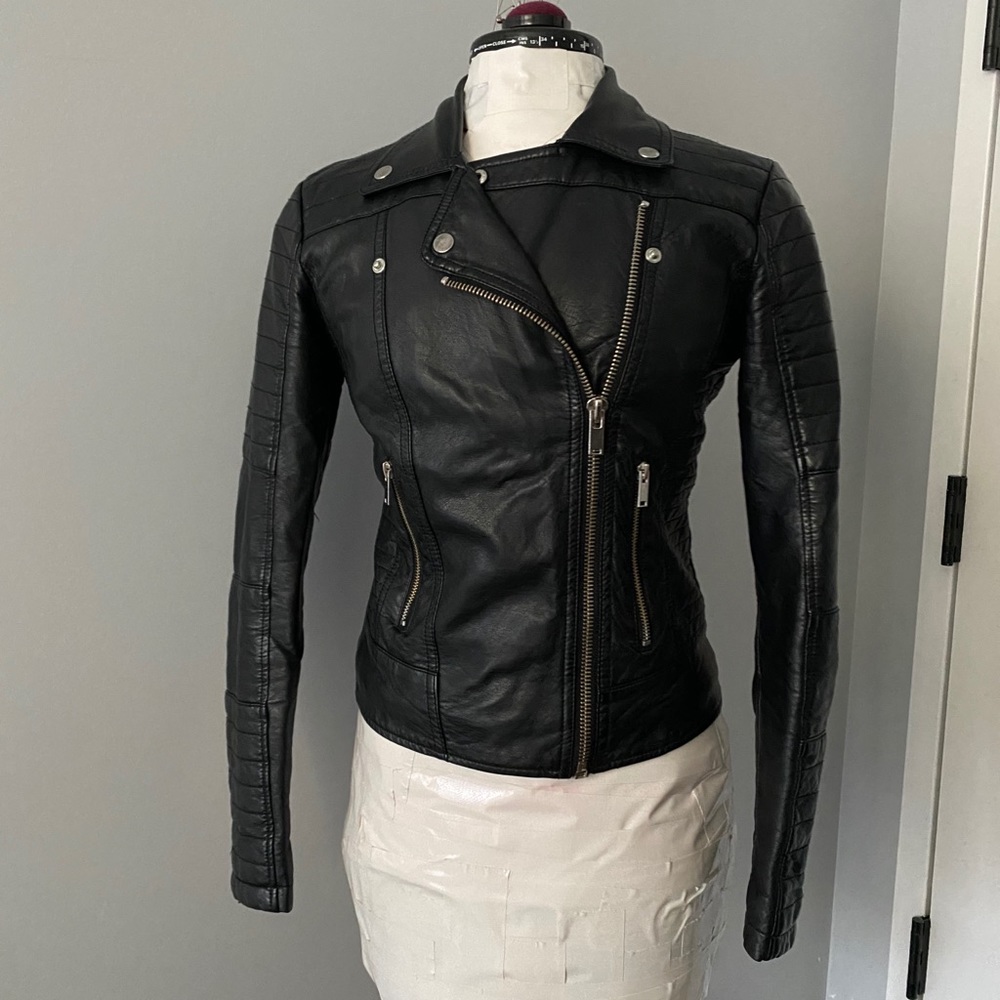 SOLD - Vegan Leather Moto Jacket